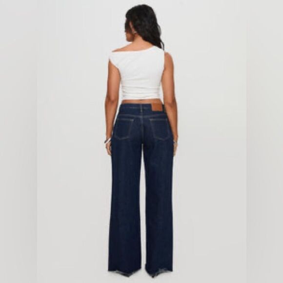 Princess Polly DARLA LOW RISE STRAIGHT JEAN DARK WASH size 2 NWT in packaging - Picture 3 of 9